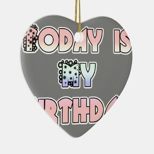 HakunaMatata Gift Today is mijn verjaardag.png Keramisch Ornament (Rechts)