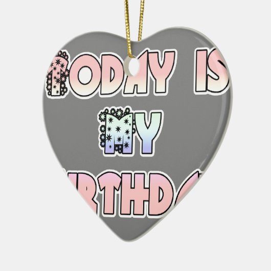 HakunaMatata Gift Today is mijn verjaardag.png Keramisch Ornament (Links)