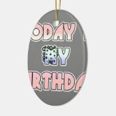 HakunaMatata Gift Today is mijn verjaardag.png Keramisch Ornament (Links)