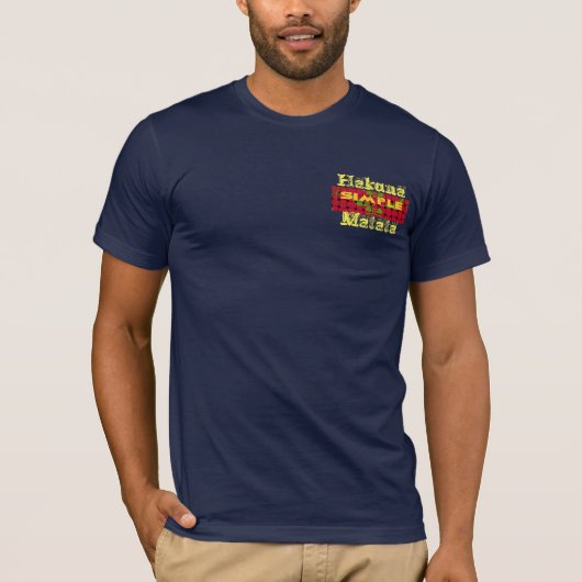 Hakunamatata Heren Basic Bella Canvas T-shirt (Voorkant)