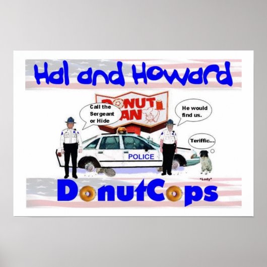Hal en Howard Donut Cops Poster (Voorkant)