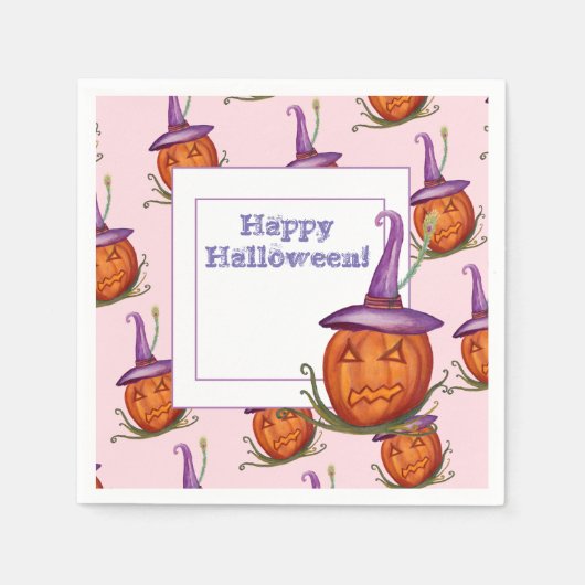 Hal;loween Pompoen Papieren Servetten (Voorkant)