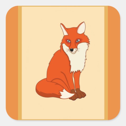 Hala de Fox Vierkante Sticker (Voorkant)