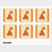 Hala de Fox Vierkante Sticker (Vel)