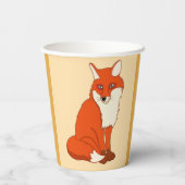 Hala the Fox Paper Cup Papieren Bekers (Achterkant)