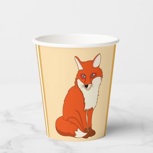 Hala the Fox Paper Cup Papieren Bekers (Voorkant)