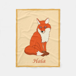 Hala the Good Fox Fleece Deken