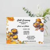 Haladi pasta Indiase ceremonie traditionele bruilo Kaart (Staand voorkant)