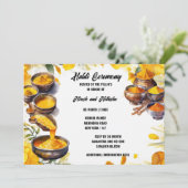 Haladi specerij ceremonie Indiase traditionele bru Kaart (Staand voorkant)