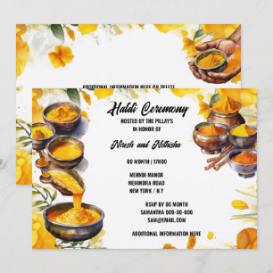 Haladi specerij ceremonie Indiase traditionele bru Kaart