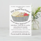 Halal Chicken Rice Middle Eastern Food Festival Kaart (Staand voorkant)