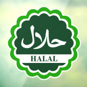 Halal Eetbedrijf Raam Sticker Decal Bord (Vel 3)