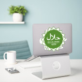 Halal Engels Arabisch Zakelijk Sticker (Laptop op bureau)
