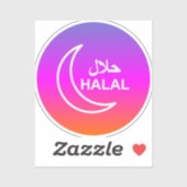 Halal Engels Arabisch Zakelijk Sticker (Vel)