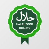 Halal Halal Voedsel Zakelijk Raam Sticker Decal (Vel)