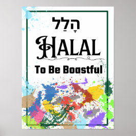 Halal: Hebreeuws Woord voor Lof Poster