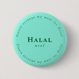 Halal meal Request Badge, Light green, Dark green Ronde Button 5,7 Cm