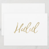 "Halal"-voedselgebarentaal | Stijlvol goud met bri (Voorkant / Achterkant)