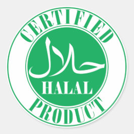 halal voedsellabel ronde sticker