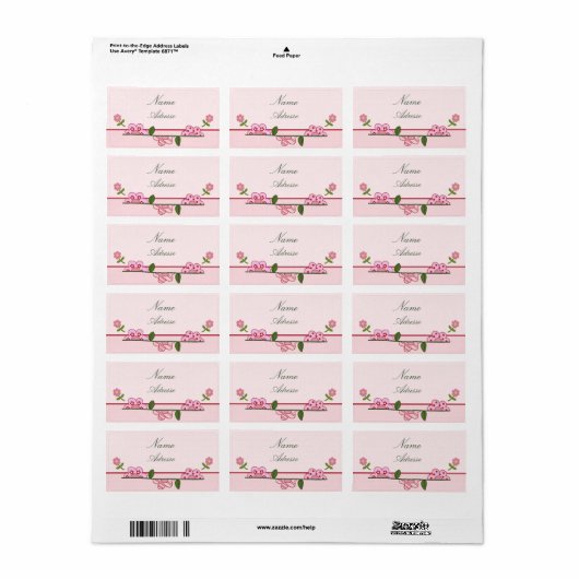 Halbe Blüten Etiket (Full Sheet)