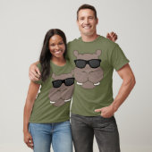 Halcyon Hippo grafisch T-shirt (vermoeidheid) (Unisex)