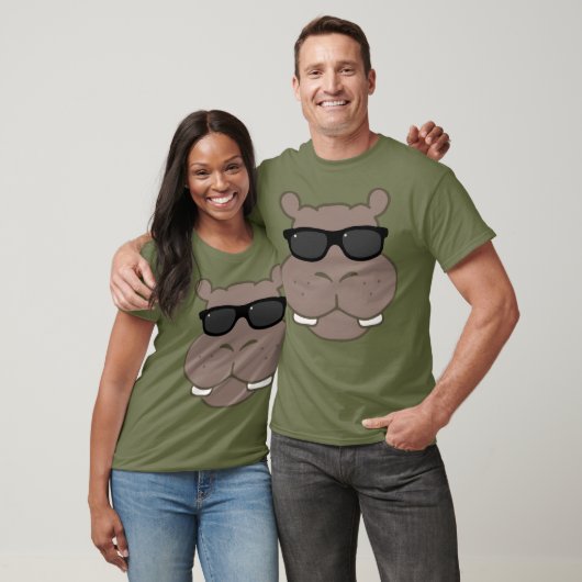 Halcyon Hippo grafisch T-shirt (vermoeidheid) (Unisex)