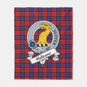 Haldane Clan Badge Tartan Pset Fleece Deken (Voorkant)