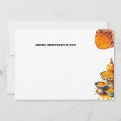 Haldi bruidegom bloemenpasta huwelijksceremonie kaart (Achterkant)