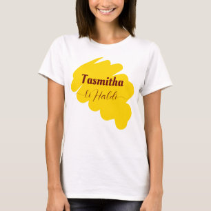 Haldi-ceremonie haldi-matching gepersonaliseerd t-shirt