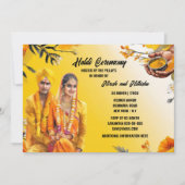 Haldi ceremonie Indiase kurkuma bruid bruidegom el Kaart (Voorkant)