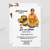 Haldi ceremonie kurkuma Indiase traditie bruiloft Kaart (Voorkant / Achterkant)