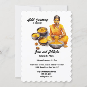 Haldi ceremonie kurkuma Indiase traditie bruiloft Kaart