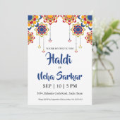 haldi ceremonie uitnodiging (Staand voorkant)