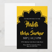 haldi ceremonie uitnodiging (Voorkant / Achterkant)