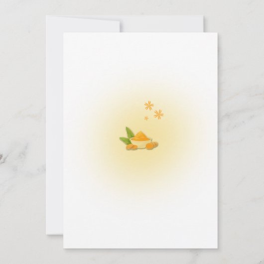 Haldi ceremonie uitnodiging (Achterkant)