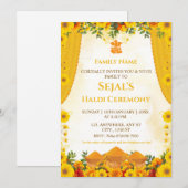 Haldi Ceremonie Uitnodigingskaart Kaart (Voorkant / Achterkant)