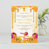 Haldi Ceremony Invitation Kaart, Maya-Kaart Kaart (Staand voorkant)