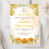 Haldi Ceremony Invitation Kaart, Pithi Invitation Kaart