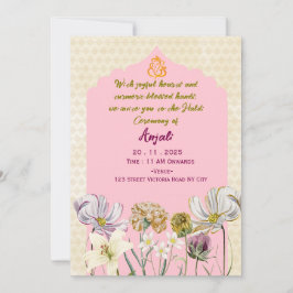 Haldi Ceremony Invitations Kaart