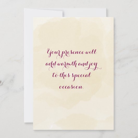 Haldi Ceremony Invitations Kaart (Achterkant)