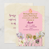 Haldi Ceremony Invitations  Kaart (Voorkant / Achterkant)