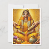 Haldi Ceremony Uitnodiging Kaart (Voorkant)