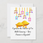 Haldi Ceremony Uitnodiging Kaart (Achterkant)