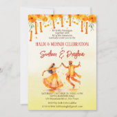 Haldi en Mehndi huwelijksklokken Indiase bruiloft Kaart (Voorkant)