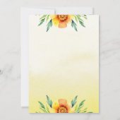 Haldi goudsbloemen en klokken Indiase bruiloft sja Kaart (Achterkant)