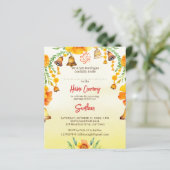 Haldi goudsbloemen klokken Indiase bruiloft budget (Staand voorkant)