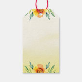 Haldi goudsbloemen klokken Indiase bruiloft dank u Cadeaulabel (Achterkant)