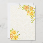 Haldi Invitation met een schattig meisje gele roze Kaart (Achterkant)