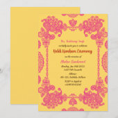 Haldi Kumkum ceremonie Kaart (Voorkant / Achterkant)