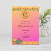 Haldi Kumkum ceremonie Kaart (Staand voorkant)